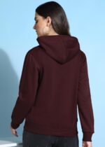 Alan Jones Clothing Women's Solid Zipper Hooded Sweatshirt | Front Zip, Ribbed Hem, Lined Hood, Casual Winter Wear - Image 3