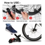 Lyrovo 160 PSI Double Cylinder Portable Foot Pump Air Tyre Inflator for car Bike and Cycle, Red - Image 5