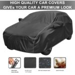 Auto Hub Car Cover Compatible with Hyundai Grand I10 with Mirror & Antenna Pocket, Dustproof, Heat Resistant, Triple Stitched, Grand I10 Car Cover- Grey - Image 3
