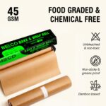 Beco Eco-Friendly Baking & Wrapping Paper, 11 inch x 20 Meter Roll, Pack of 1, 100% Bamboo Pulp & Chemical Free Parchment & Cooking Paper - Image 2