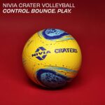Nivia Crater Volleyball, Training Ball, Rubber Molded, Butyl Threadwounded Bladder, As per Basic Standard, Made for Beginners, to Play on Outdoor Surfaces (Size - 4, Yellow/Blue) - Image 2