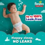 Pampers Happy Sleep Pant Style Baby Diapers, Small (S), 60 Count, 1 Pampers = 1 Night Sleep, with Anti Rash Shield, 4-8 Kg Diapers - Image 2