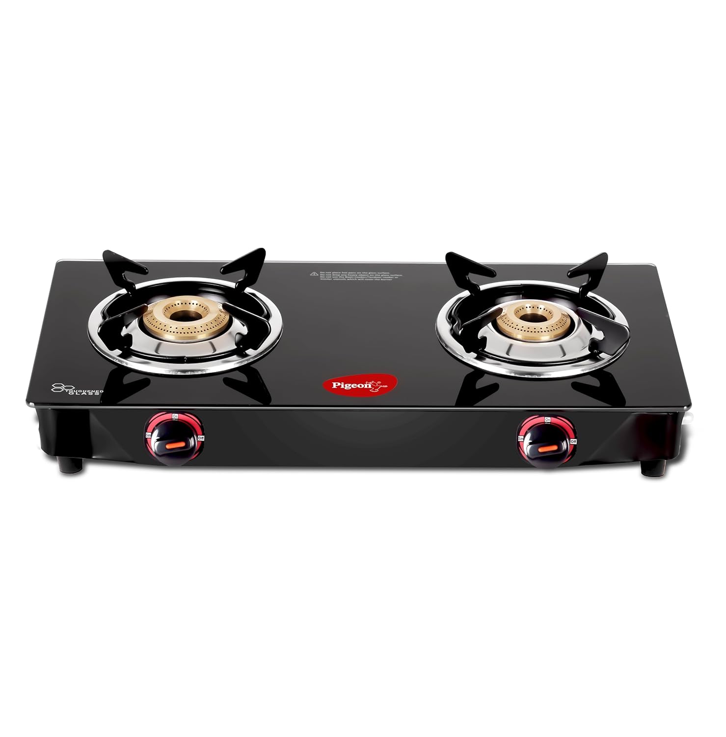 Pigeon Aster Gas Stove 2 Burner with High Powered Brass *