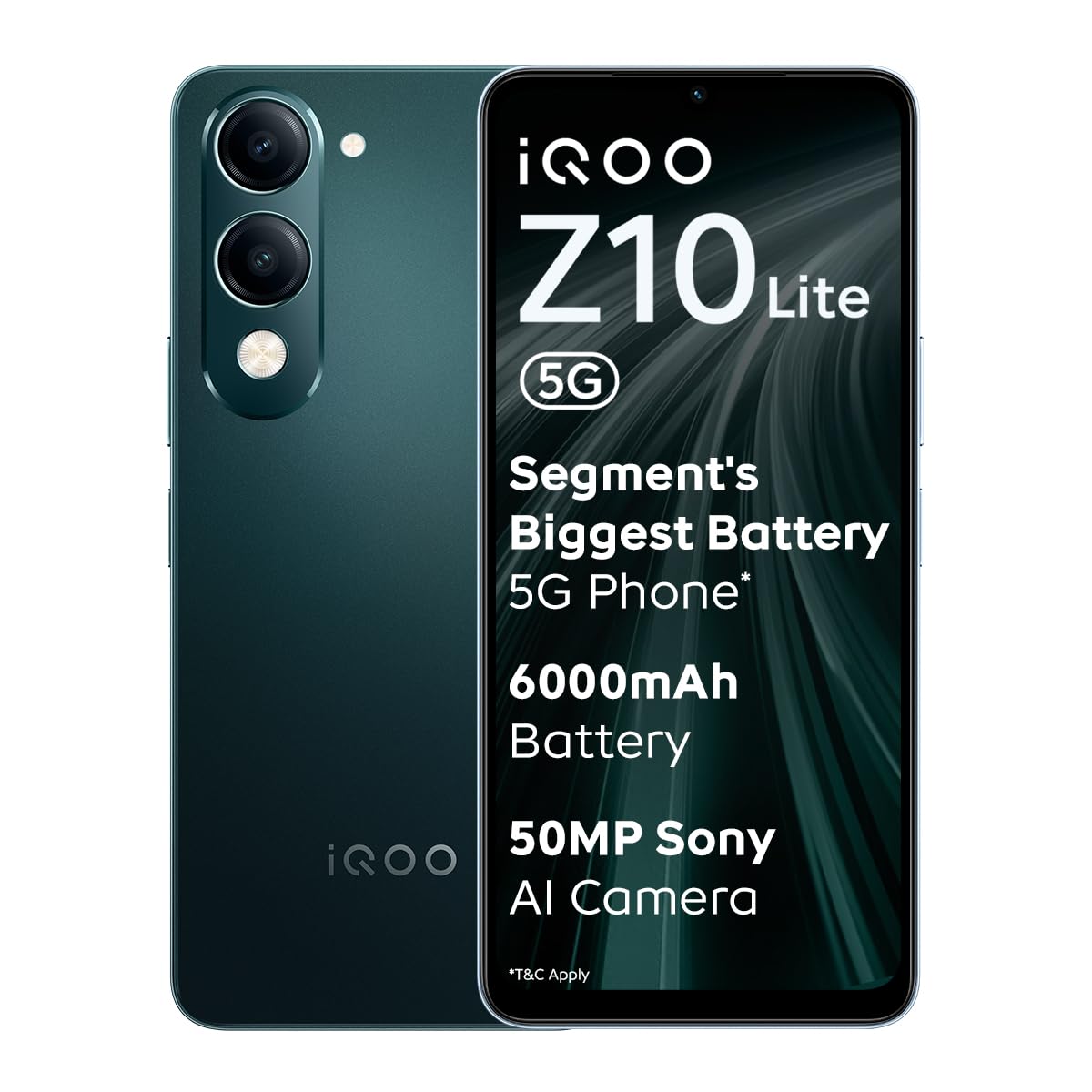 iQOO Z10 Lite 5G (Cyber Green, 6GB RAM, 128GB Storage) *